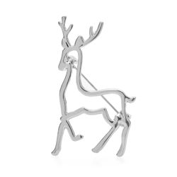 Silver plated DEER Outline Brooch Silver plated DEER Outline Brooch